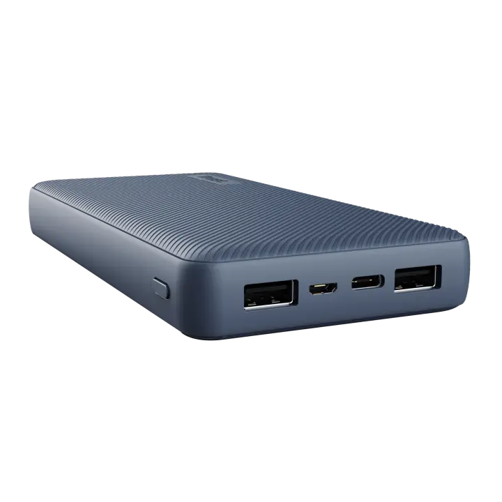 Batería Externa Móvil Trust Primo de 20,000 mAh - Carga Rápida USB-C/USB-A, 92 Horas de Carga Adicional - 3 Puertos  (2 USB-A, 1 USB-C), Materiales Reciclados - Ideal para Smartphones y Tablets - Diseño Compacto y Ligero - 1