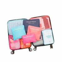 Juego de bolsas de almacenamiento de viaje, Maleta de embalaje, estuches de almacenamiento, organizador de equipaje portátil, ropa, zapatos, organizador plegable, 6 piezas - details 1