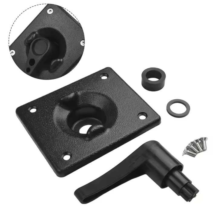Kit De Accesorios Para Remolque De Barco Control De Rudder Con Mango Base Cuadrada J-hook Y Hebilla De Pared De Piso Para Kayak Canoa - 1