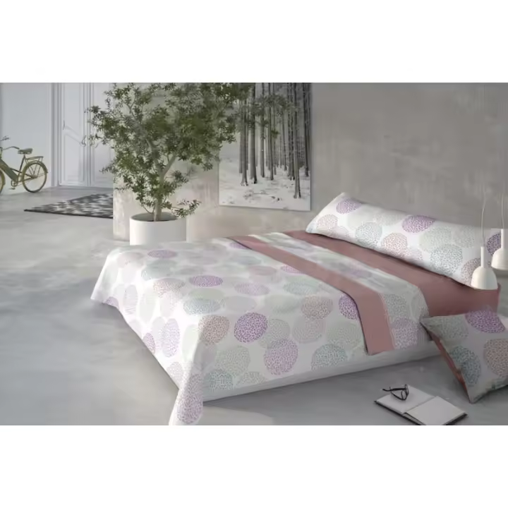 Pierre Cardin - Juego de Sábanas Pierre Cardin CORALINA DORIS Rosa Cama de 150 - 1