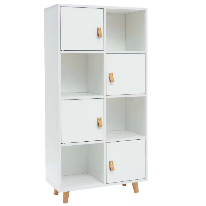 Miroytengo Estantería Anzio Blanca con 4 Puertas y 4 Estantes - 1