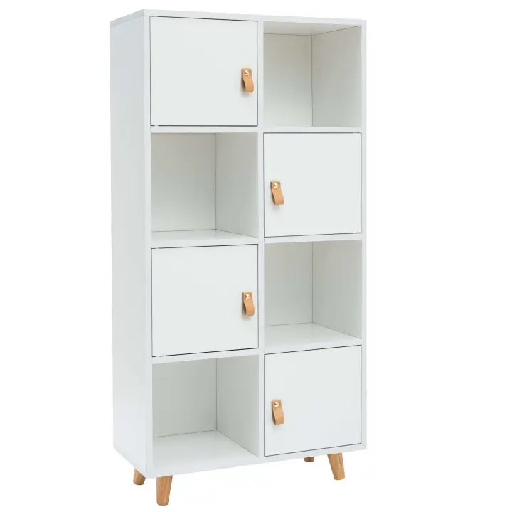 Miroytengo Estantería Anzio Blanca con 4 Puertas y 4 Estantes - 1