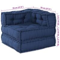 Pouffe Modular vidaXL Índigo 70x70x54 Tela - details 7