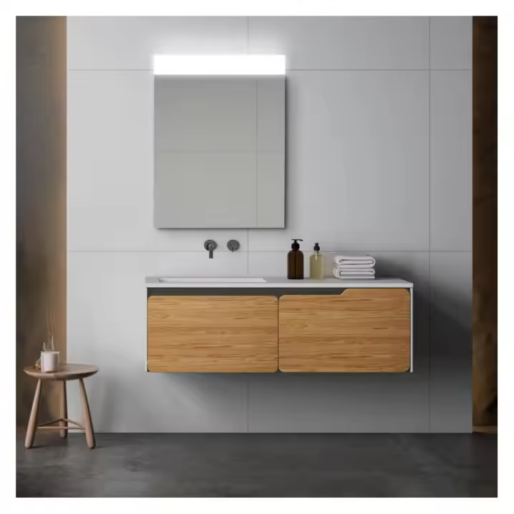APLIKE BATHROOM LIGHTING - Modelo Berlín | Espejo de Baño Rectangular con Luz LED Neutra (4000K) - 60 x 70 cm, 80 x 70 cm o 100 x 70 cm - Fácil Instalación, Calificación IP44 - 1