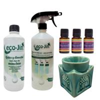 Ecojin Original a Elegir laboncler + Difusor + 3 Fragancias + Precioso Quemador de Esencias. Limpia Tu Hogar con Ecojin y Completa el Pack con Aceites Naturales Hechos en la India, Ideales para Aromatizar con Fragancias Relajantes. Oferta Temporal eco jin - details 6