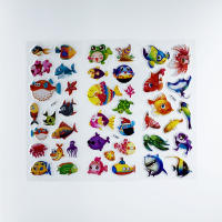 12 Hojas De Pegatinas 3D De Peces Marinos Para Niños Y Niñas Decoración De Álbum De Fotos Regalo Divertido Con Diseño De Dibujos Animados Marinos - details 8