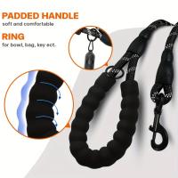 Correa Reflectante Para Perros Con Manija Padded Cómoda - Doble Fuerte Correa De Tracción Para Perros Fuertes - Enhance Seguridad Y Contraste - details 5