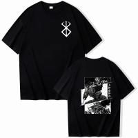 Camiseta De Algodón Oversized Para Hombre Y Mujer Anime Berserk Estilo Casual Manga Corto Impresión T-shirt Tops Tee Para Fans De La Moda - details 9