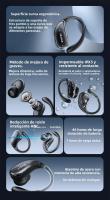 Auriculares Erazer XT80 OWS Inalámbricos Bluetooth 5.4 Deportivos Con Micrófono Latencia Baja Y Gran Duración De Batería - details 1