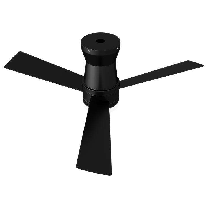Ventilador de techo Superaly negro con iluminación y control remoto, 3 aspas de madera natural, silencioso, diámetro — oferta en Miravia