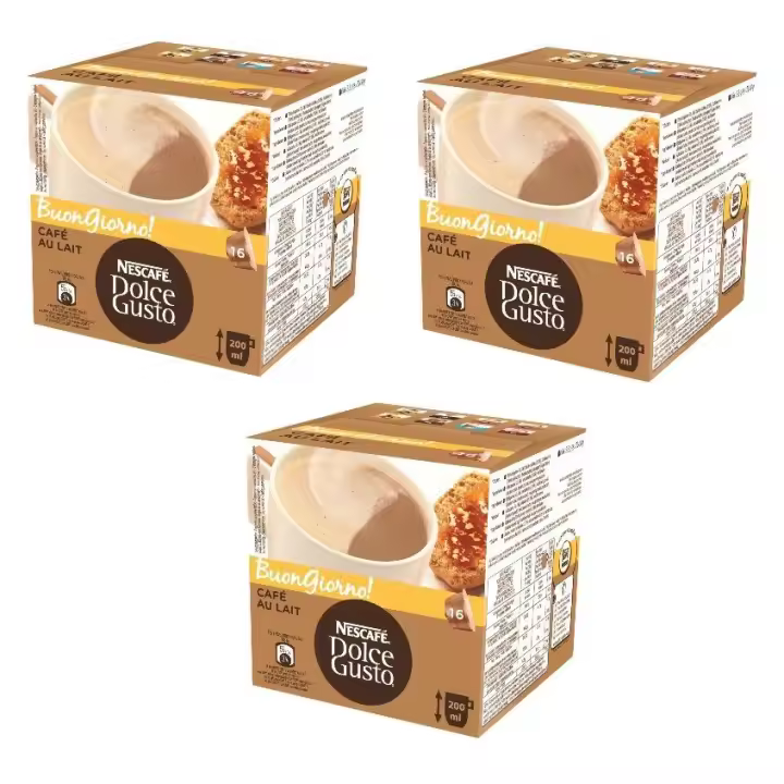 CAJA 3 PAQ.DOLCE GUSTO CAFE CON LECHE 12486521 - 1