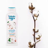 TULIPAN NEGRO, Gel de Baño y Ducha Algodón y Talco 650ml (Pack de 3x650ml), Tulipán Negro De la Línea Skin Care, Máxima Hidratación y Suavidad para tu piel, Con Propiedades Regeneradoras y Nutritivas, Fragancia fresca de Algodon y Talco - details 0