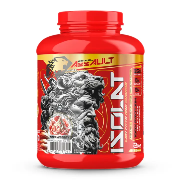 ISOLAT de PRIMAL ASSAULT es el aislado de proteina de suero más avanzado del mercado para garantizar el máximo desarrollo de masa muscular sin grasa ni azúcares: la más alta calidad. Sin trucos ni ingredientes ocultos - 1