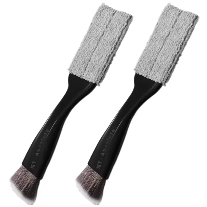 Mini cepillos de limpieza para coche, 2 uds., para rejilla de ventilación de coche, cepillos para detalles de Interior de coche - 1