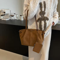 Bolso De Hombro Para Mujer De Cuero Suave Con Bolsillo Interior Y Cremallera Color Sólido Bolso De Mano Para Trabajo Y Viaje - details 1