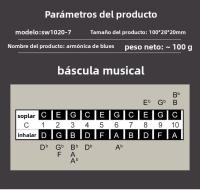Harmonica Diatónica De 10 Agujeros En Clave De C Con Estuche Para Blues Folk Pop Adecuada Para Estudiantes Y Profesores De Música Principiantes - details 2