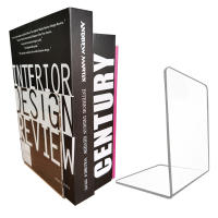 Soporte De Libros De Acrílico Transparente 1 PC Decoración Para Escritorio Estante De Almacenamiento Para Libros Soporte De Papel Stationery Escolar - details 0