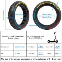 Pneumático Sólido Para Scooter Xiaomi M365/1S/Pro/Pro2/Mi3/Mi3 lite/Mi4 Lite 8.5x2.0 Neumático Duradero De Tipo Honecomb Para Rueda Frontal Y Trasera - details 5