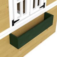 Outsunny Casa de Jardín Infantil Casa de Madera para Niños con Puerta Ventanas Jardineras y Soportes de Flores 114x126,4x135 cm - details 7