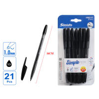 STELAM Paquete económico de  21 bolígrafos de 3 colores de alta calidad 1.0MM - Con tapa, escritura muy suave y fluida, duraderos, elección ideal para estudiantes y oficinas，y tambien tiene color Negro y Azul de Paquete 21 - details 2