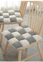 Cojín De Terciopelo Para Silla De Oficina Estilo Rejilla Grueso Cojín Para Silla De Comedor Dormitorio Y Sala De Estar - details 4