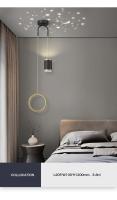 Lámpara Colgante LED Moderna Para Habitación Estilo Estelar Luna Y Estrella Iluminación Pendente Para Dormitorio Decoración De La Cama - details 7
