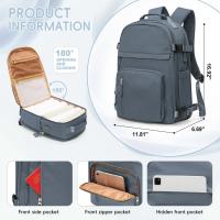 Mochila de viaje para hombre y mujer, morral de equipaje de mano, resistente al agua, ideal para ordenador portátil de Negocios, Universidad, Ryanair - details 9