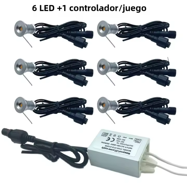 Lámpara LED Mini Para Piso De Puerta IP67 Impermeable 15mm Jardín Escalera Subterránea Bombilla Exterior Escalera Paisaje Luz AC220V 110V - 1