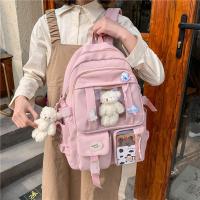 Mochila Kawaii De Japón Para Niñas De Escuela High School Con Múltiples Bolsillos Mochila Harajuku Para Mujeres De Nylon Resistente Color Negro Azul Blanco Rosa Morado - details 3