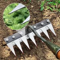 Pala De Jardín De Hierro Para Rascar Y Desenredar La Tierra Herramienta Agrícola Con Mango De Metal Y Cuerpo De Acero Inoxidable Para Jardinería Y Agricultura - details 7