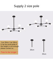 Lámpara De Techo Moderna Y Minimalista Ajustable En Ángulo Negro/Oro Chandelier Pendente Iluminación Metal E27 Fuente De Alimentación DC - details 1