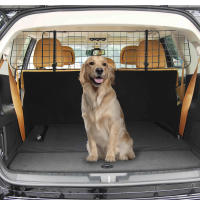Pawhut Rejilla de Seguridad de Coche para Perros Extensible Barrera Protectora Metálica de Vehículo Universal para Maletero Equipaje Automóvil Negro - details 1