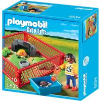 Recinto de tortugas con su casita y cuidadora - Playmobil City Life 5534 - details 0