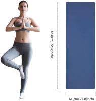 Estera de yoga Esteras de yoga antideslizantes gruesas para mujeres Hombres Esteras de ejercicio para gimnasio en casa con correa de transporte TPE Estera de entrenamiento ecológica para yoga Meditación Pilates 183x61x0,6 cm - details 5