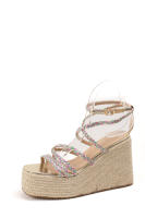 Sandalias de cuña con plataforma en esparto, tiras trenzadas y ajuste con hebilla, diseño sofisticado y cómodo para cualquier ocasión Lyla Wang - details 1
