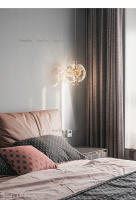 Modern Chandelier De Cristal Puro K9 Pequeño Lámpara De Pared Para Dormitorio Luces Colgantes Para Pasillo Y Barra Decoración Noble - details 14