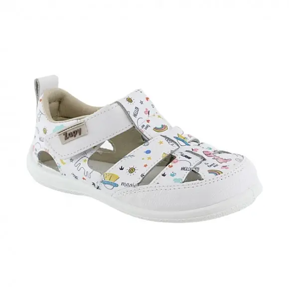 Sandalias ZapyFlex 2 tiras blanco dibujitos Zapy IZAP24E22 - 1