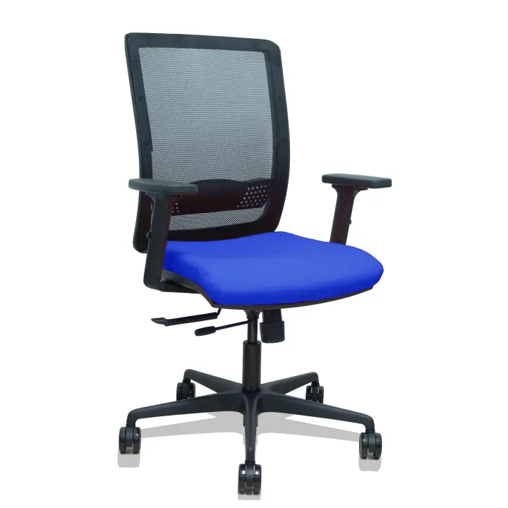 Silla Haches traslack malla negra asiento bali azul brazos 2D ruedas 65mm - 1