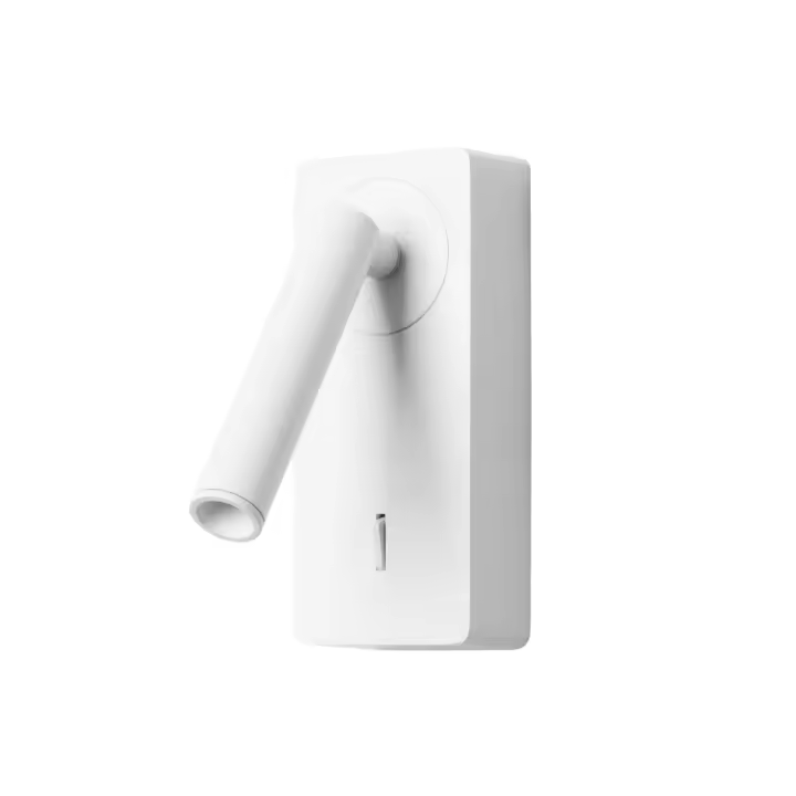 FORLIGHT Colo - Luz de Lectura para Dormitorio LED Luz Cálida 3000K con Interruptor. Aplique de Pared Cabecero de Cama Blanco - 1