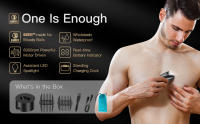 Afeitadora Eléctrica Para Áreas Sensibles De Hombre Recargable Impermeable Epilador De Cabello Del Cuerpo Y Cara Trimmer De Pubis - details 6