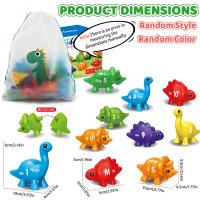 Juego Educativo De Aprendizaje Montessori Para Niños Dinosaurios Y Letras 13PCS Juguete De Dos Caras Para Preescolar - details 5