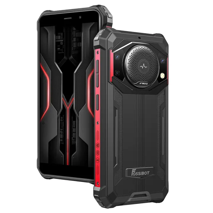 FOSSiBOT 5.45" 10600 mAh Batería Smartphone Outdoor Sin Contrato F101P, Octa Core 7GB 64GB, Altavoz Máx. 3.5W, Cámara 24MP, Teléfono Móvil Robusto IP68, Android 13, 5.45 Pulgadas HD+, Dual SIM, Huella Digital, GPS - 1