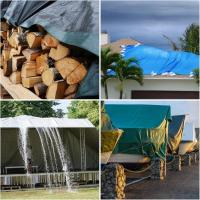 Lona protectora con ojales, Lona industrial 3x4m, 160g/mvaried PE, Impermeable, Resistente a desgarros, Rayos UV y mal tiempo, Lona multiusos para Madera, Coche, Barco, etc., negro - details 0
