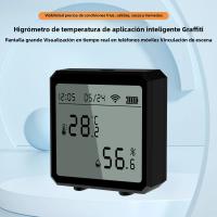 Sensor De Temperatura Y Humedad Inteligente WiFi Con Pantalla LCD Para Interior Detector De Temperatura Y Humedad Compatible Con Alexa Google - details 0