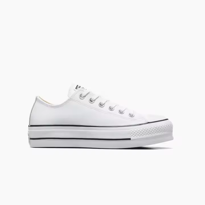 ZAPATILLAS MUJER BLANCAS PIEL CHUCK TYLOR ALL STAR PLATFORM WHITE - 561680C / SABAS SHOP - 1