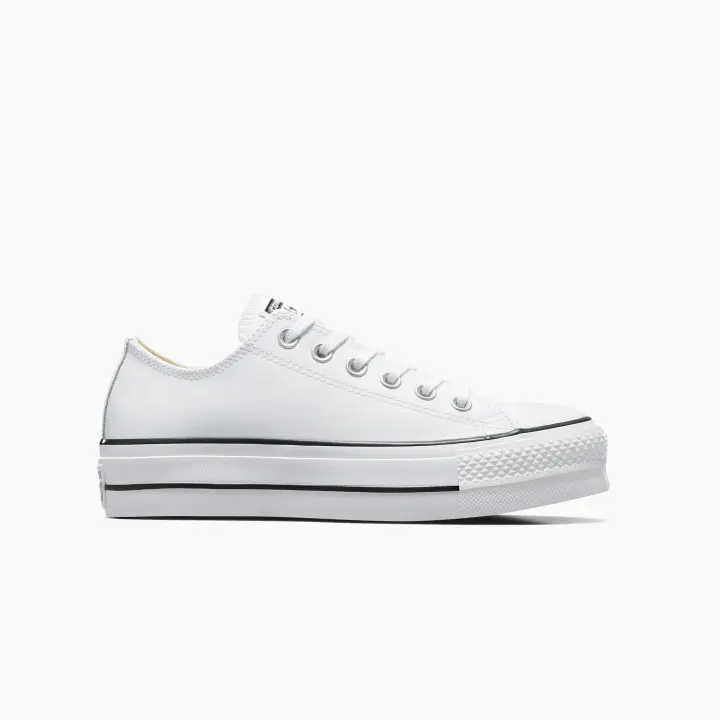 ZAPATILLAS MUJER BLANCAS PIEL CHUCK TYLOR ALL STAR PLATFORM WHITE - 561680C / SABAS SHOP - 1