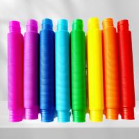 Juego De 3/24 Tubos Telescopios Flexibles De Plástico Colorido Para Niños Y Adultos Juguetes De Descomposición Para Aliviar El Estrés - details 3