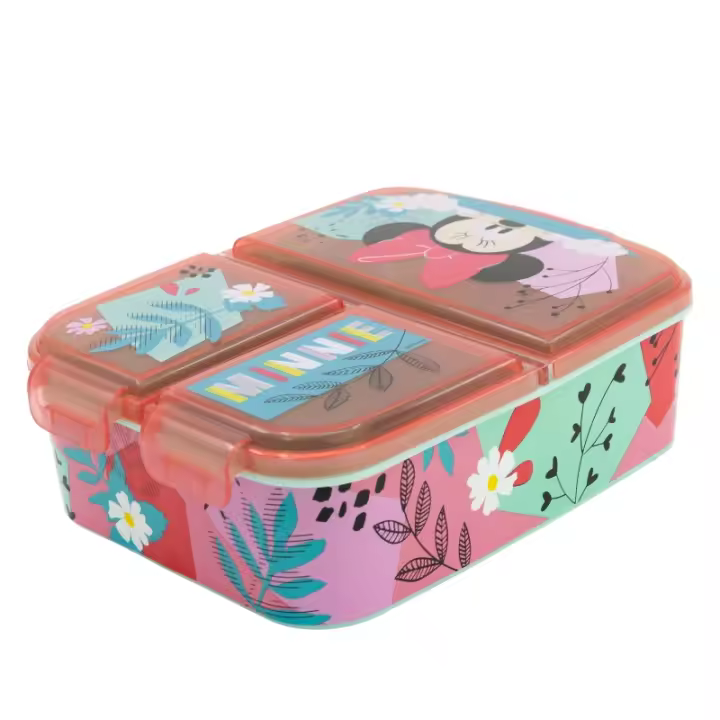 Sandwichera Fiambrera Múltiple Minnie Mouse Lonchera Tupper Tres Compartimentos - Stor - 1