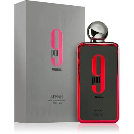 Afnan - 9PM REBEL - 100ml - Eau de Parfum - Unisex - Amantes de la ,madera y cedro y vainilla - 1