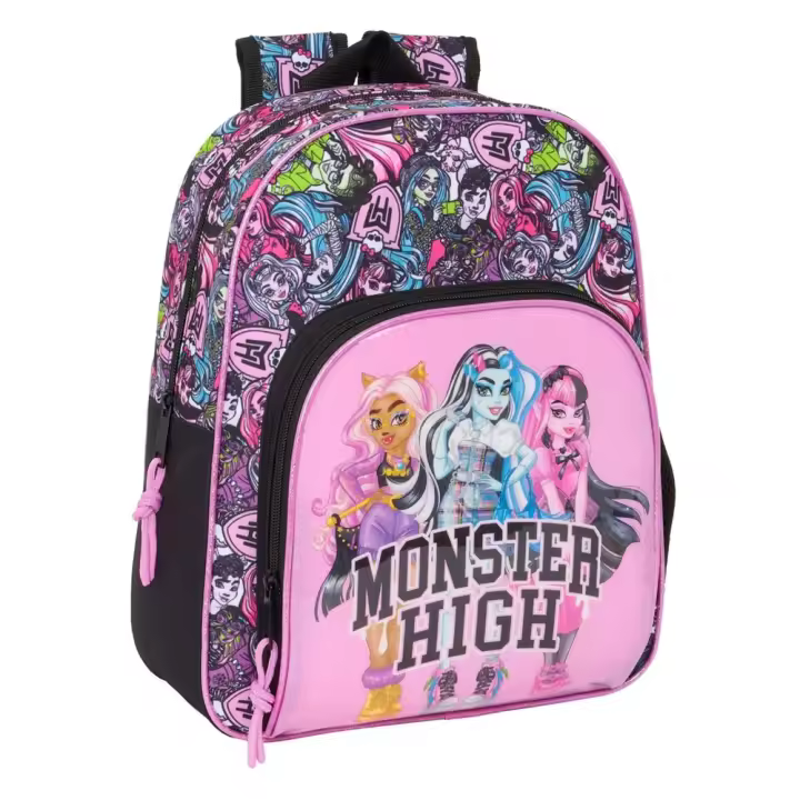 Mochila Infantil Adaptable a Carro Monster High "Drama" 28X34X10Cm (Safta 612598609) - 1